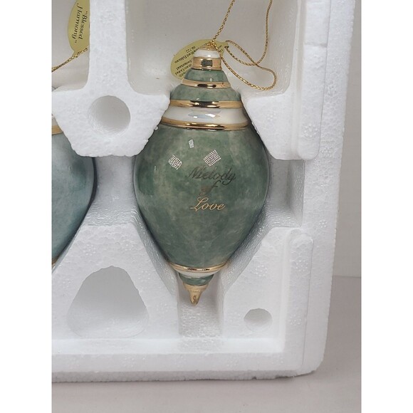 3 Vintage MJ Hummel Angels Porcelain Christmas Ornaments Bradford Editions W/COA - Picture 5 of 8